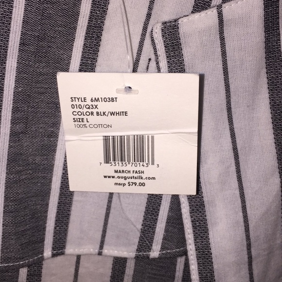 A.Moon Black and white stripped cardigan - Picture 4 of 4